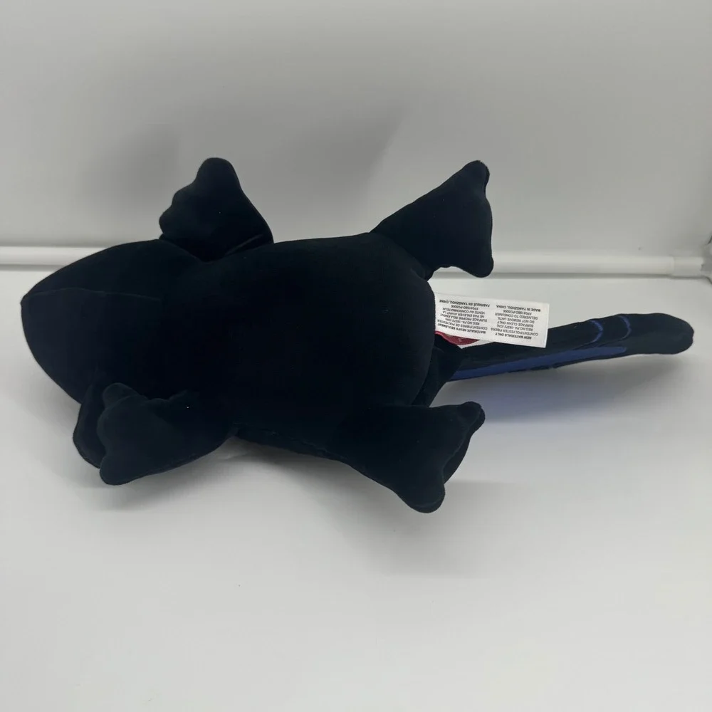 Fiesta Snugglies Black Axolotl Plush Blue Glitter Stuffed Animal A08166 10.5in